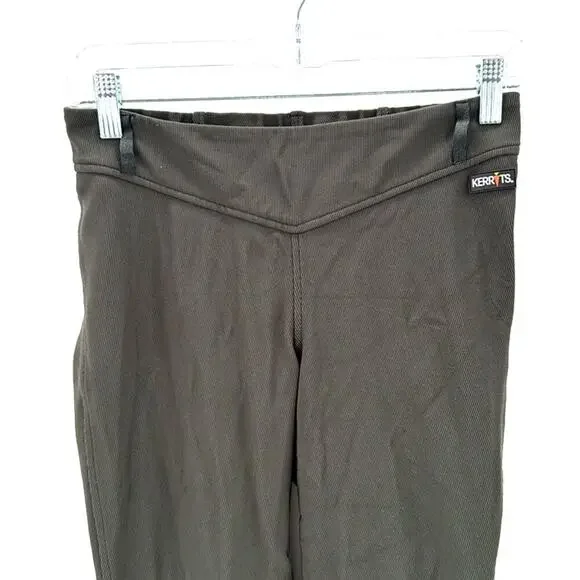 Kerrits Equestrian Riding Pants ribbed Breeches Leggings ultra suede patches
